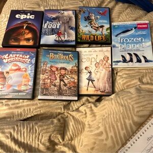 Collection of Animated and Nature DVDs 7 piece lot #366